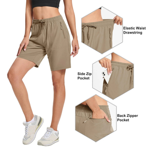 Factory Rate Hiking shorts <b>Drawstring</b> women plus size gym fitness boxing custom high quality breathable casual comfortable - Product Image 1