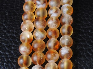 Pulsera de Cuentas Redondas de Citrino Natural, Joyería de Cristal Amarillo Mate Pulido, 8 Pulgadas 7MM, Regalo de Piedra de Nacimiento de Noviembre para - Product Image 1