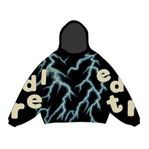 Sudadera con capucha y cremallera de diseño personalizado para hombre, de algodón polar, estilo oversize, transpirable y antiarrugas, ideal para invierno. - Product Image 1