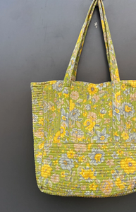 Sac fourre-tout matelassé léger style bohème couleur unie grande capacité en coton pour femme toutes saisons - Product Image 2