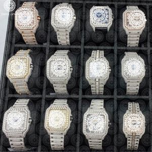 Charm Jewells Luxury Stainless Steel Square <b>Watch</b> 38mm Analog Quartz <b>Diamond</b> Encrusted Women's Fashion - Product Image 6
