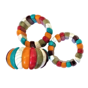 Bracelet jonc en résine style artistique printemps-été, couleurs turquoise variées, par PERFECT ENTERPRISES – Ventes flash - Product Image 2