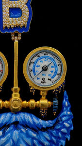 จี้ฮิบฮอปเคลือบสารเคลือบสีหลังสำหรับผู้ชายตัววัดความดันเครื่องปรับอากาศแบบปรับแต่งได้ - Product Image 3