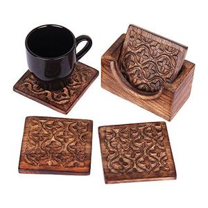 Posavasos de Madera Natural - 1 mm de Grosor, Ecológicos, Juego de Posavasos para Protección de Mesa, Modernos y Elegantes Accesorios para el Hogar y la Cocina, KISWAH CRAFT - Product Image 5