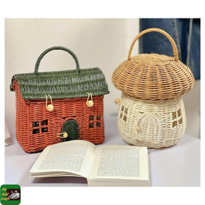 Handmade Rattan <b>Christmas</b> Ornaments Woven Mushroom House Decor for Festive Tree Hanging and Seasonal Home Displays Vietnam - Product Image 3