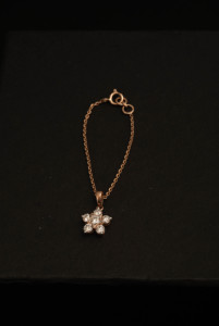 0.62 ctw Round Diamond Signature <b>Charm</b> <b>Bracelet</b> in 14K <b>Rose</b> <b>Gold</b> Refined Wrist Jewelry with Sparkling Accents for Women - Product Image 2