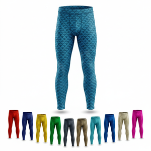 Accepted Private Label Whole Sale Trendy Stylish Quick Dry Breathable Compression leggings Workout Training Football Skinny Pant - Product Image 1