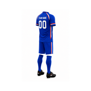 ชุดฟุตบอลชาย Warpro Industry คอวี แขนสั้น ผ้าโพลีเอสเตอร์พิมพ์ลายแบบ Sublimation สำหรับผู้ใหญ่ ทุกฤดูกาล แห้งเร็ว - Product Image 4