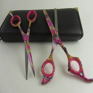 Professional Japanese Steel Black Titanium Color Coating <b>Barber</b> Salon Hair Scissors <b>Set</b> - Product Image 4