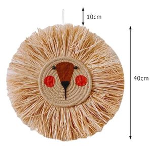 Décoration murale en paille tressée à la main, tapisserie en rotin naturel, décoration intérieure - Product Image 3