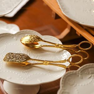 Pinzas para Repostería Hechas a Mano de Cobre Sólido, Pinzas Resistentes para Servir Pastel, Pan, Postre, Utensilio de Cocina para el Hogar, Hotel, Cafetería - Product Image 1