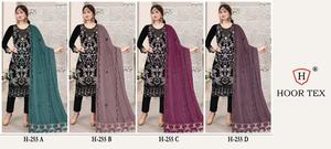 Elegante invierno Shalwar Kameez: Fox Georgette Top, Santoon interior e inferior, Georgette Dupatta, tamaño 52 para tallas grandes. - Product Image 3