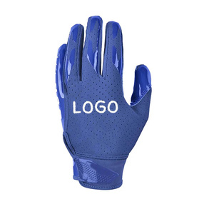 Guantes de fútbol con agarre de látex, diseño de dedos completos para práctica de recepción y uso en partidos, directo de fábrica. - Product Image 1