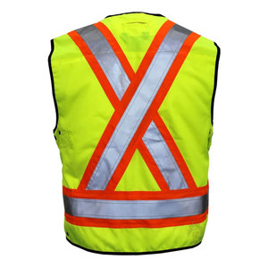 เสื้อกั๊กสะท้อนแสงสำหรับงานก่อสร้าง หลายขนาด พร้อมซิปและกระเป๋า - Product Image 6