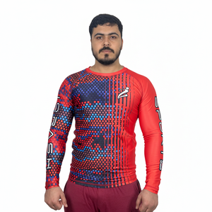 เสื้อแรชการ์ดคุณภาพสูง แขนยาว น้ำหนักเบา ผลิตโดยผู้ผลิตโดยตรง รับออกแบบตามสั่ง ระบายอากาศได้ดี และปรับขนาดได้ - Product Image 1