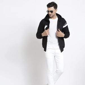 Sudadera con capucha premium para hombre con cremallera completa, chaqueta casual de forro polar con bloques de color, ropa urbana, logotipo personalizado, venta al por mayor - Product Image 6