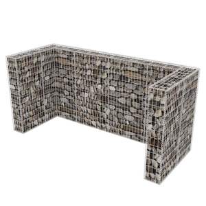 Gabion Steel Triple Wheelie <b>Bin</b> Surround 98.4"x39.4"x47.2" for <b>Waste</b> <b>Bins</b> - Product Image 4