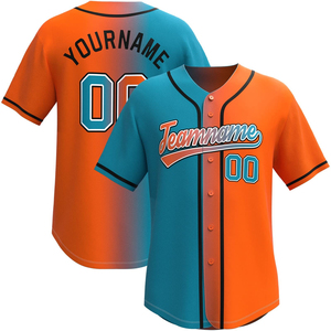 Men Printed Plus Size Baseball Jersey Customized Team Name Numbers Quick Dry Fabric <b>Button</b> Short Sleeve Breathable Sports - Product Image 3