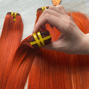 Cheveux raides couleur orange couleur humaine vietnamienne couleur naturelle prix usine extensions de cheveux - Product Image 2