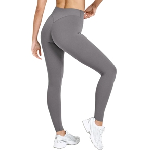 Leggings de yoga para mujer con cintura alta elástica cruzada, sin costura frontal, efecto reloj de arena, control de abdomen, levantamiento de glúteos, suaves y moldeadores. - Product Image 3