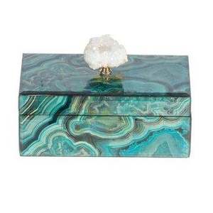 Caja de Joyería de Resina Esmeralda, Organizador de Joyas de Madera Verde, Caja de Recuerdos de Resina Epoxi Hecha a Mano, Caja de Almacenamiento de Lujo para Regalo - Product Image 6