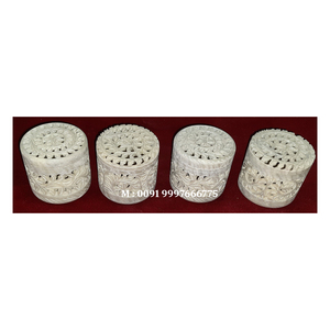 Cajas de Joyería de Piedra de Savia Natural Talladas a Mano con Diseño Floral, de la Mejor Calidad, para Decoración del Hogar y Reventa - Product Image 3