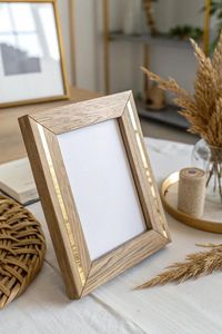 Premium Epoxy Resin <b>Wood</b> Photo <b>Frame</b> Handmade Natural Live Edge Wooden <b>Picture</b> <b>Frame</b> for Home Office Decoration - Product Image 3