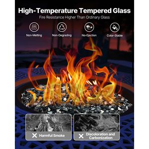 Vetro per Caminetto Resistente alle Alte Temperature 20 LBS/9,0 KG, 1/2 Pollice/12,7 mm, Riflettente e Senza Fumo, Accessori per Caminetti - Product Image 3