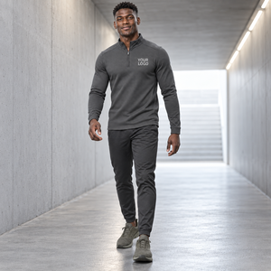 Veste de performance respirante pour homme à demi-zip, légère, en double maille, pour l'échauffement et l'entraînement d'équipe, vente en gros, fournisseur OEM personnalisé - Product Image 4