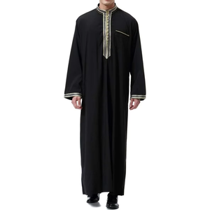 Vente chaude : Robe musulmane en polyester respirant, séchage rapide, légère, de haute qualité, tenue décontractée, nouvelle mode, vêtements islamiques, Thobes - Product Image 5