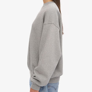 Sweat-shirts à capuche en molleton français personnalisés, col montant, épaules tombantes, coton de haute qualité, col rond, surdimensionnés, pour femmes - Product Image 3