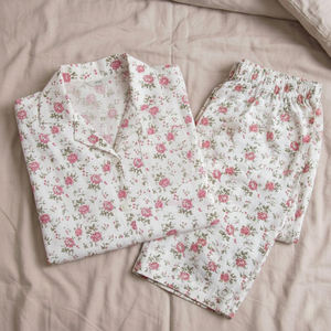 Conjunto de Pijama de Algodón con Estampado a Mano para Mujer, Ropa de Dormir Tradicional Estampada, Fabricante Mayorista de la India - Product Image 4