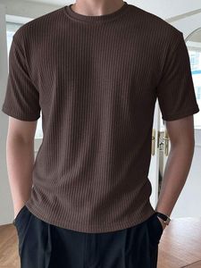 Nouvel Arrivage T-shirt Homme Col Rond Manches Courtes en Coton Lavé Tendance Été 2026 Respirant Anti-humidité Confortable de BD - Product Image 5