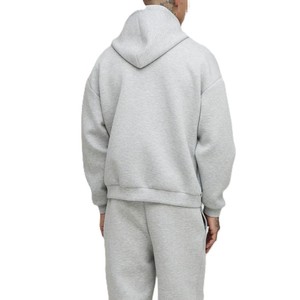 Sudadera con capucha de algodón grueso con cremallera para hombre, estilo oversize, lisa, para streetwear, fabricación personalizada, suministro. - Product Image 4