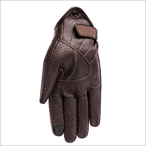Gants en cuir perforés Cafe Racers, antidérapants, imperméables, respirants, compatibles écran tactile, pour la gym, demi-doigts, légers - Product Image 6