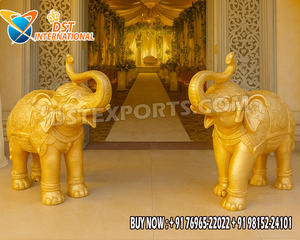 Escultura de Elefante para Boda Real, Decoración de Boda de Tamaño Real, Estatua de Elefante de FRP Natural, Decoración de Elefante para Entrada, EE. UU. - Product Image 4