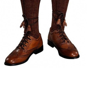 Chaussures habillées Oxford en cuir véritable marron à bout rond et lacets pour hommes, idéales pour le bureau, couleur unie, toutes saisons - Product Image 3