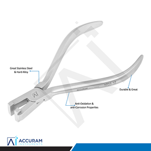 Pince à détails orthodontiques Accuram 13 cm en acier inoxydable, pliante à baïonnette en Z, instrument chirurgical dentaire manuel CE - Product Image 3
