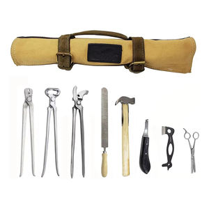 Kit d'outils de soin des sabots pour chevaux de qualité supérieure, 100 % polyester, 8 pièces, pour le toilettage des sabots, l'entretien des ferroies et les soins vétérinaires, respirant - Product Image 2