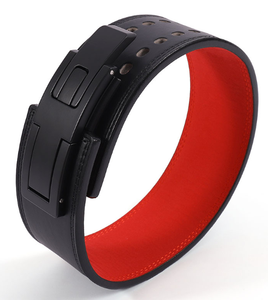 Cinturón de levantamiento de pesas de cuero con hebilla de palanca para fitness, soporte de espalda, para sentadillas, dip y pull-up, venta al por mayor y dropshipping - Product Image 2