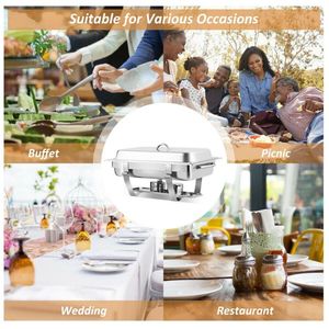 2 Confezioni di Vassoi da Portata in Acciaio Inossidabile per Chafing Dish - Product Image 6