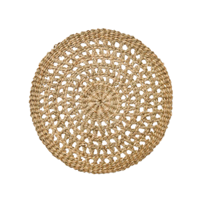 Natural Beauty Seagrass Table Mats Round Woven Straw <b>Placemats</b> Natural Wicker Chargers for Aesthetic Tabletop - Product Image 2