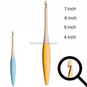 Celebrate National Hand Health Month premium wooden <b>crochet</b> <b>hook</b> crafted to protect joints, reduce fatigue, made responsibly - Product Image 3