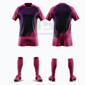 Ensemble short et maillot de rugby brodé en 3D, 100 % polyester, antibactérien, écologique et respirant, pour adultes, écoles et clubs - Product Image 6