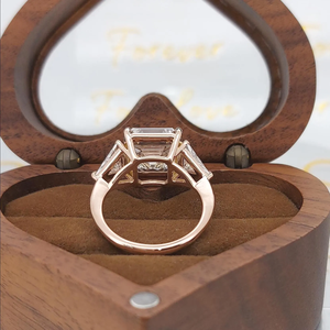 แหวนหมั้นเพชรทรง Asscher 5 กะรัต ทองคำแท้ 14K 10K สำหรับผู้หญิง เพชรเพาะเลี้ยงในห้องปฏิบัติการ รับรองโดย IGI เครื่องประดับสไตล์คลาสสิก - Product Image 2