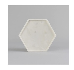 Customized Logo Best Selling Natural White Marble Serving Tray Restaurant <b>Coffee</b> <b>Table</b> Top Fruits Storage Serving Tray - Product Image 1