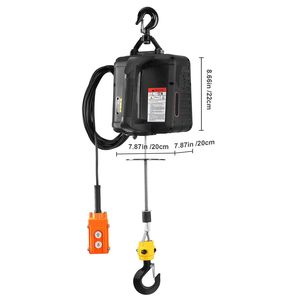 Argano Elettrico Portatile 1500W con Telecomando Cablato, Altezza di Sollevamento 6,9 m per Settori Agricoli e Industriali - Product Image 5