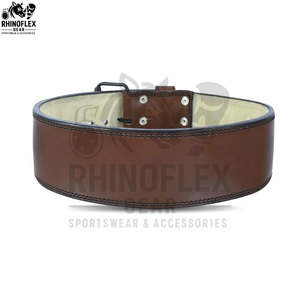 Ceinture de musculation ou de powerlifting en cuir noir véritable, style simple, disponible avec logo personnalisé pour filles - Product Image 5