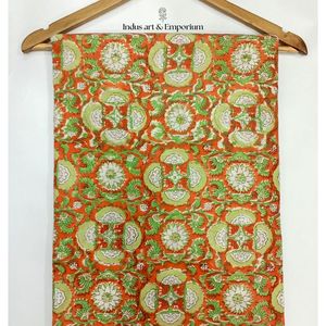 Tela de Algodón Cambray Estampada a Bloques 60x60, Tela de Algodón con Estampado Tradicional Jaipuri - Product Image 6