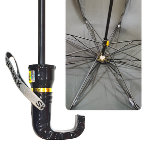 Paraguas Plegable Negro Sharkk Panna 55 2 en 1 para Hombre y Mujer, Paraguas de Viaje Ligero y Compacto con Estructura de Acero - Product Image 3
